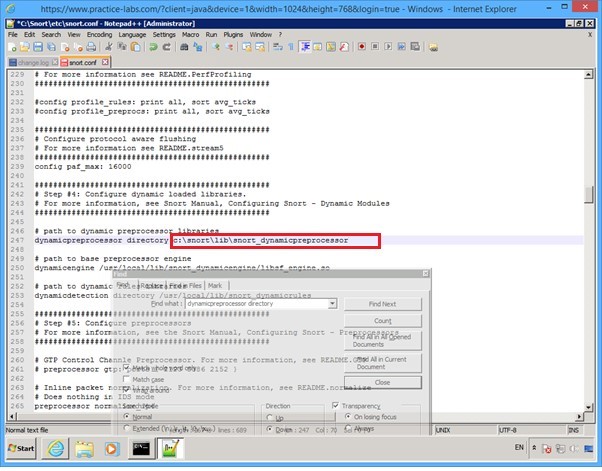 Practice Labs screenshot.
